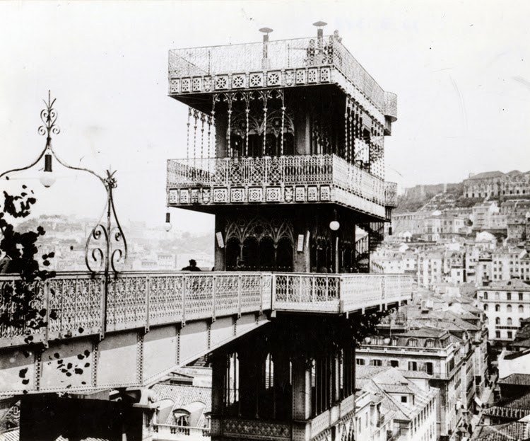 Santa Justa Lift Lisbon old photo
