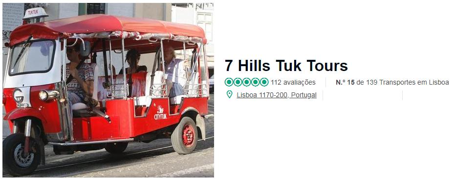 7 hills Tuk tuk Tours Lisbonne