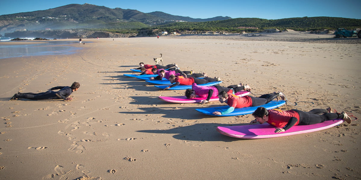 Surfing in lisbon