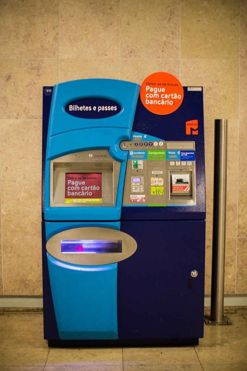 Transport ticket dispenser Lisbon