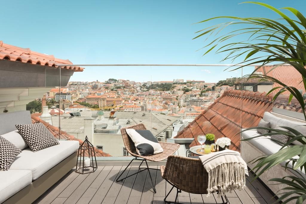 Hotel Romantique Lumiares Lisbonne balcon