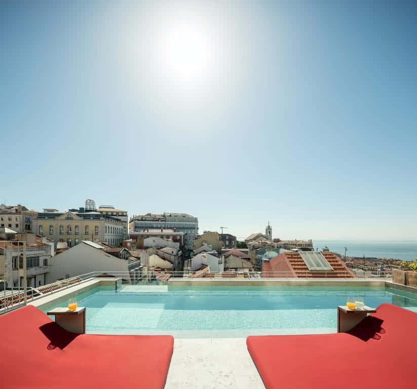 Hotel Verride palacio Santa Catarina Lisbonne piscine