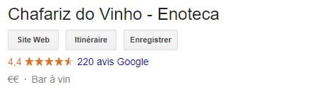 avis restaurant Chafariz do Vinho lisbonne