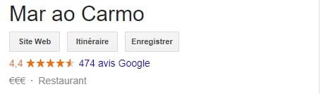 avis restaurant Mar Ao carmo lisbonne