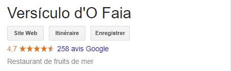 avis restaurant Versiculo d'O Faia lisbonne