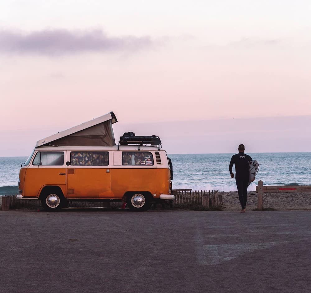 surf trip portugal van